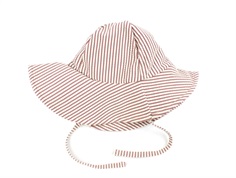 Lil Atelier nostalgia rose striped swim hat UPF 50+